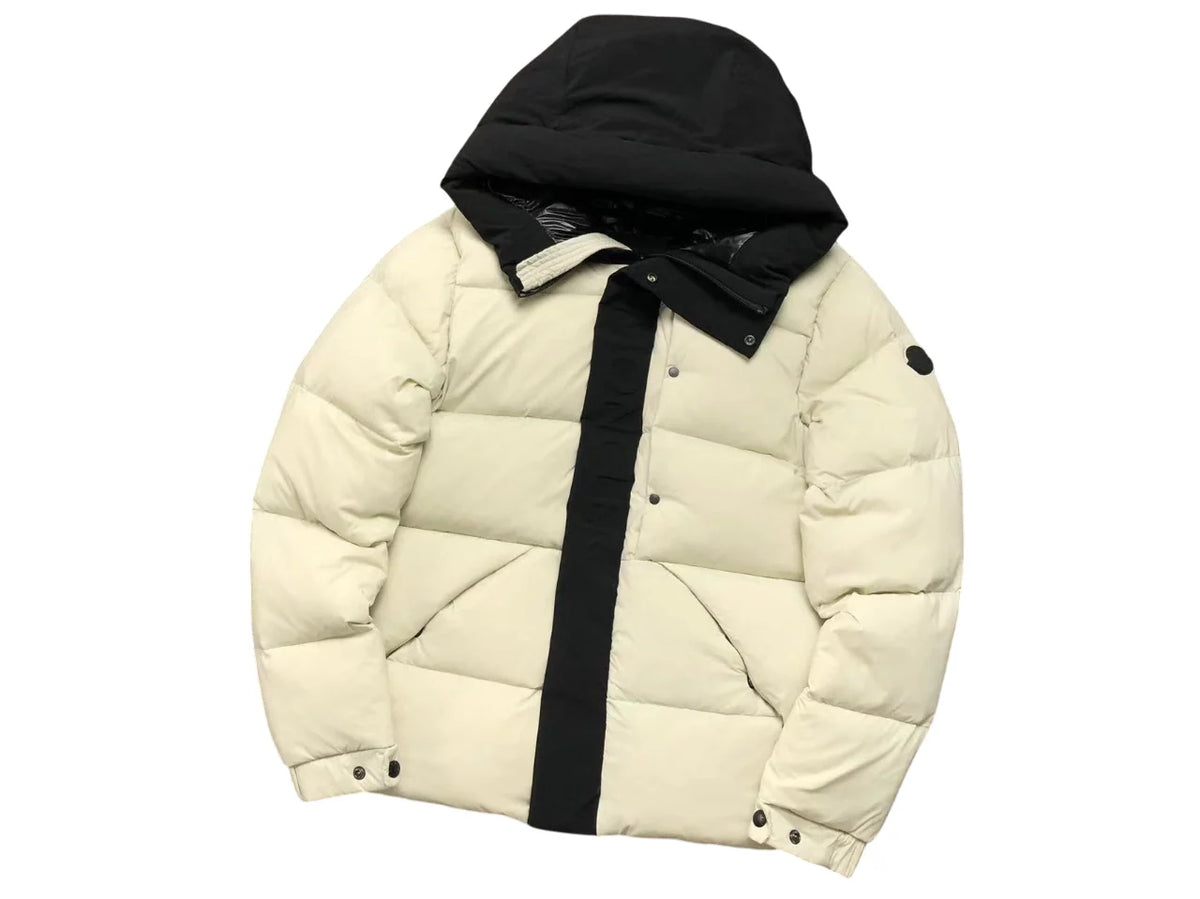Moncler Madeira Down Jacket — Cream/Black