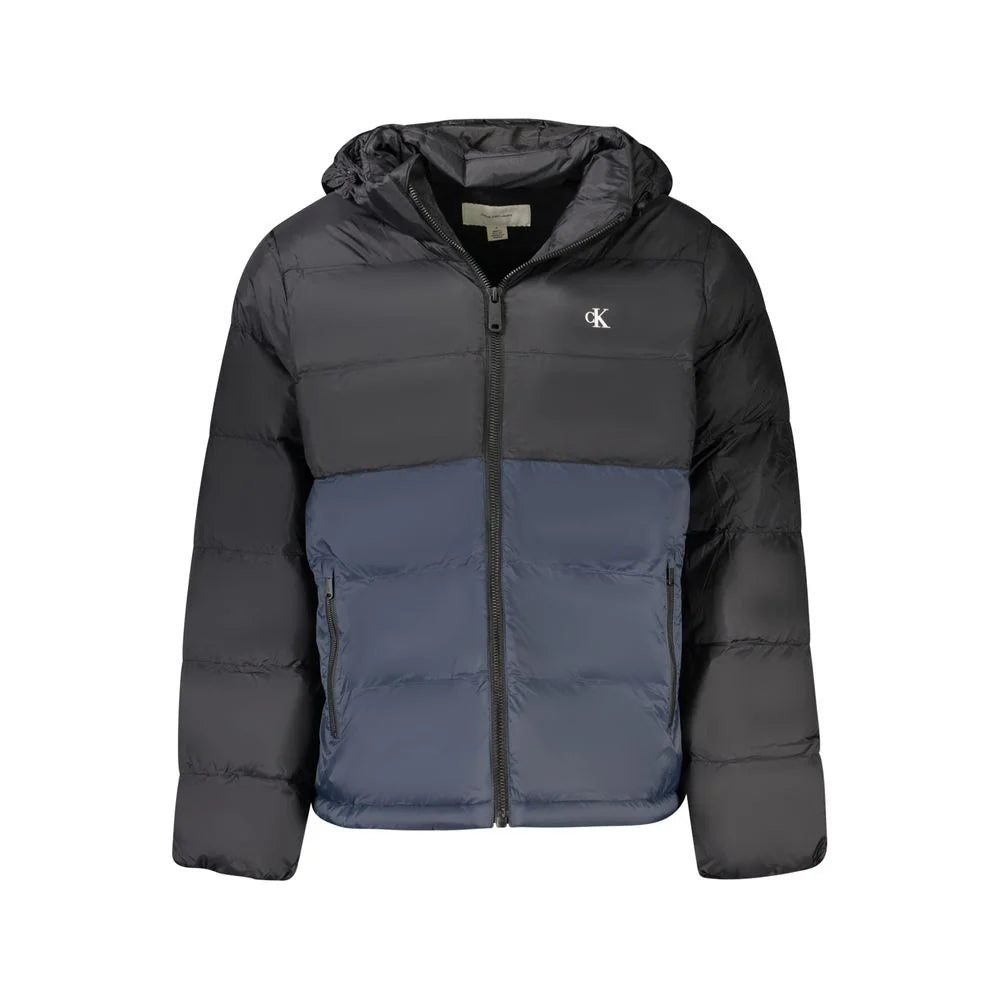 Calvin Klein Color-Block Padded Down Jacket — Black