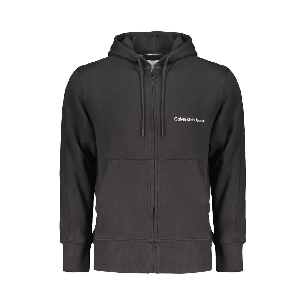 Calvin Klein Logo Zip Hoodie — Black