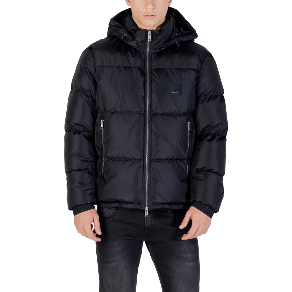 Armani Exchange Quilted Polyamide Down Jacket — Black