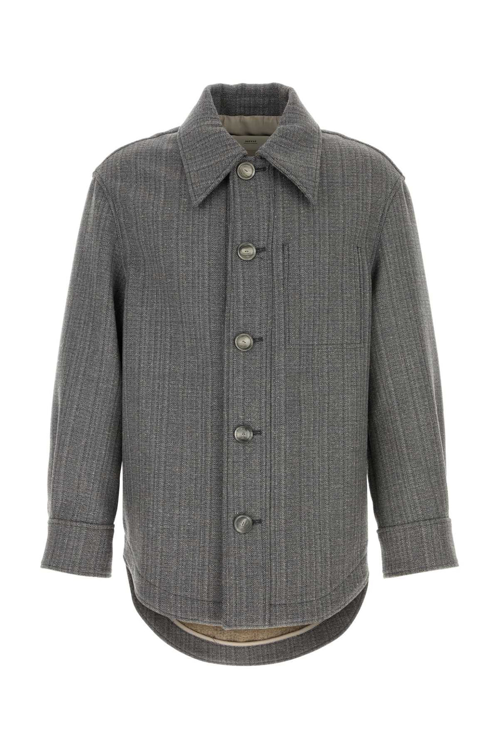 AMI Paris Virgin Wool Blend Jacket — Gray