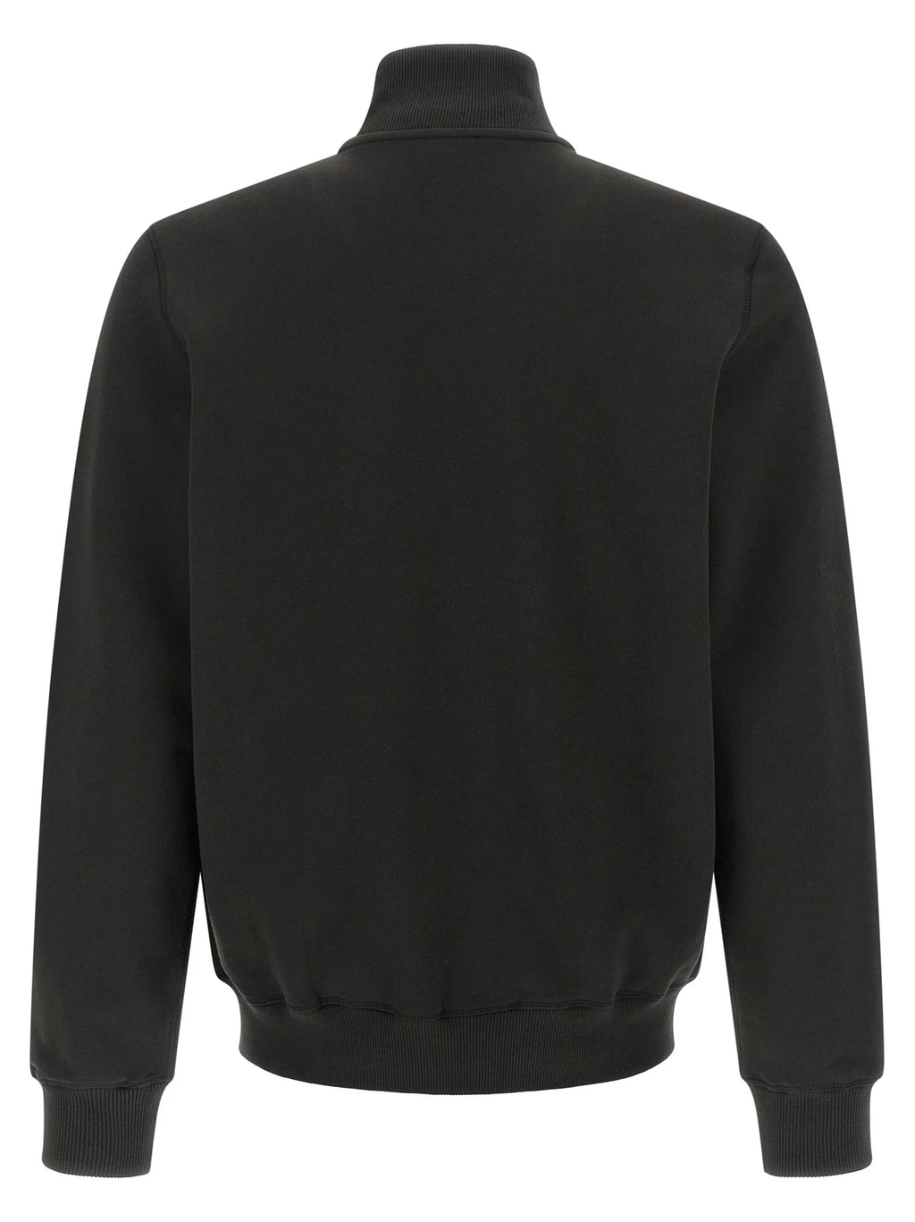 Diesel Logo-Embroidered Cotton Sweatshirt — Black