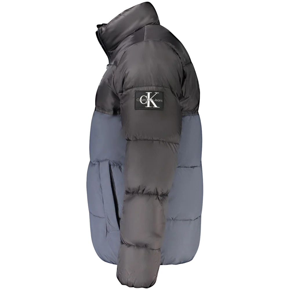 Calvin Klein Colorblock Puffer Down Jacket — Blue