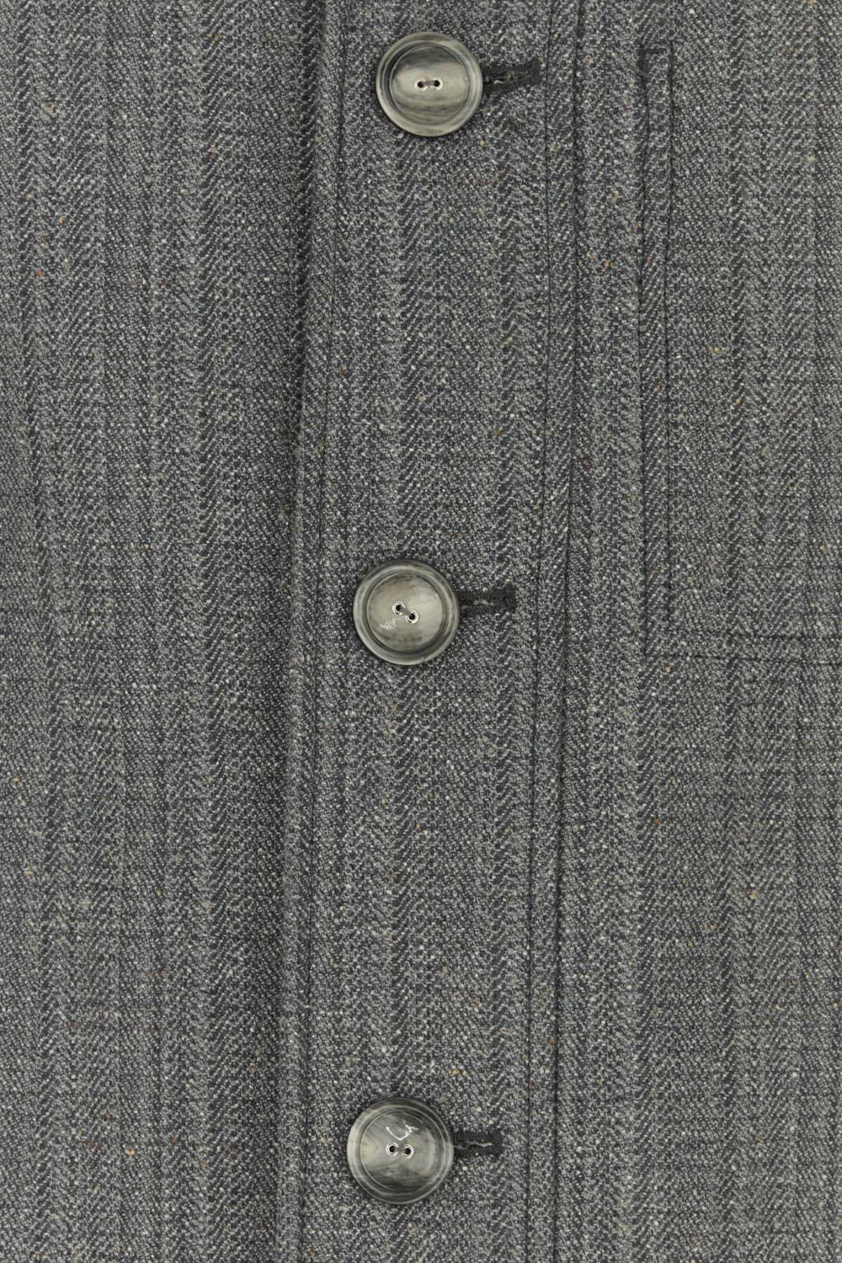 AMI Paris Virgin Wool Blend Jacket — Gray