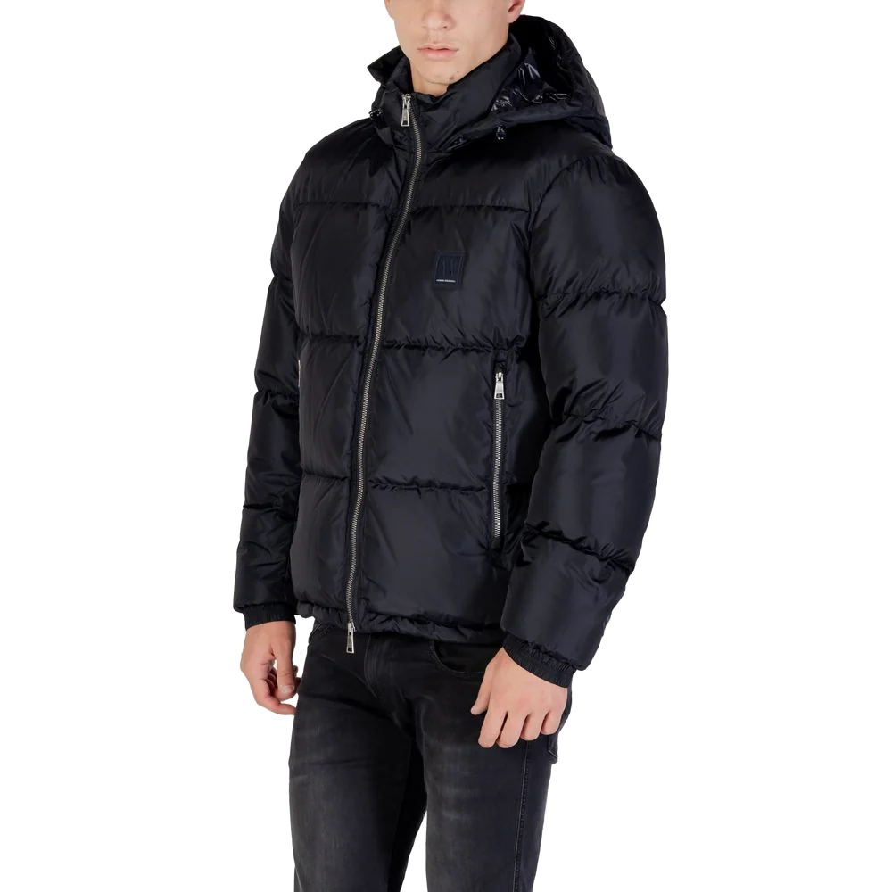 Armani Exchange Quilted Polyamide Down Jacket — Black